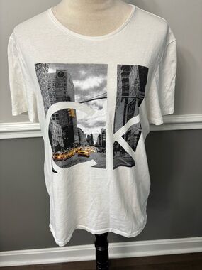 Calvin Klein Jeans White Graphic City Taxi Tee